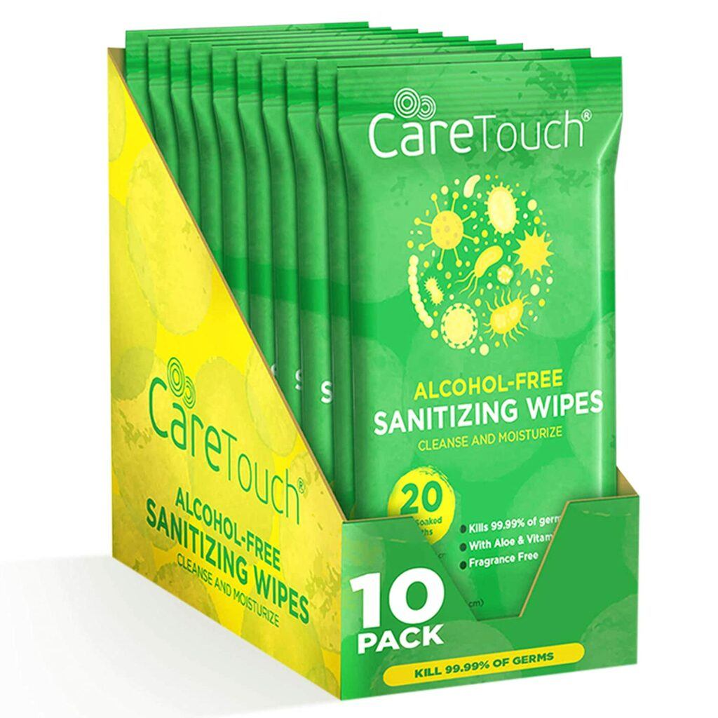 清洁手掌用的杀菌湿巾 Care Touch Alcohol-Free Hand Sanitizing Wipes