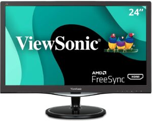 ViewSonic 护眼显示器 ViewSonic VX2457-MHD 24 Inch 75Hz 2ms 1080p Gaming Monitor with FreeSync Eye Care