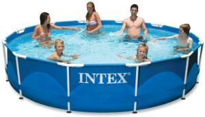 面积大而且坚固的金属框架泳池 Intex Metal Frame Pool with Filter Pump