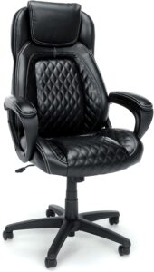 OFM Essentials Collection Racing Style SofThread Leather High Back Office Chair