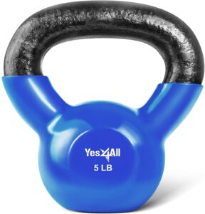 不会占用太多空间的高品质壶铃 Yes4All Vinyl Coated Kettlebell Weights