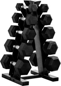专业哑铃套装 CAP Barbell 150-Pound Dumbbell Set with Rack
