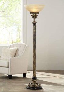 古董金色落地灯 Florencio Traditional Torchiere Antique Gold Floor Lamp