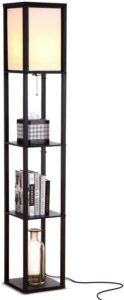 带架子的落地灯 Brightech Maxwell - Modern LED Shelf Floor Lamp 