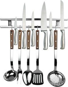 可以用于厨房，办公室或车库的不锈钢磁性刀架 18 Inch Stainless Steel Magnetic Knife Holder