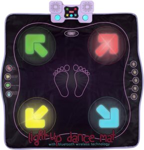 Kidzlane舞蹈垫 Light Up Dance Pad with Wireless Bluetooth/AUX or Built in Music