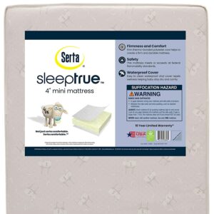 Serta SleepTrue 双面 4 英寸迷你婴儿床床垫