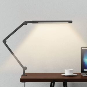 带夹子的可以夹在桌角上的LED护眼台灯 Swing Arm Lamp LED Desk Lamp with Clamp