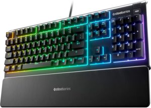 最佳非机械式游戏键盘 SteelSeries Apex 3 RGB Gaming Keyboard