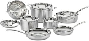 不锈钢锅具套装 Cuisinart MCP-12N Multiclad Pro Stainless Steel 12-Piece Cookware Set