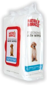 最适合除掉狗狗身上异味的湿巾 Nature's Miracle Deodorizing Bath Wipes for Dogs