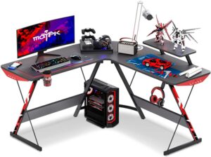 最适合玩游戏的L型电脑桌 MOTPK L Shaped Gaming Desk 51INCH L Shaped Desk