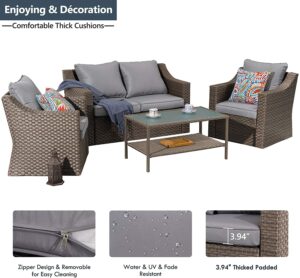 Stamo 5件户外露台家具沙发套装 Stamo 5 Piece Outdoor Patio Furniture Set