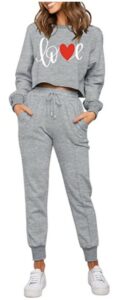 ZESICA Women's Long Sleeve Crop Top and Pants Pajama Sets 女士睡衣推荐