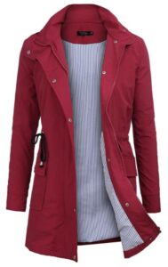 女士春季服装FISOUL Raincoats Waterproof Lightweight Rain Jacket