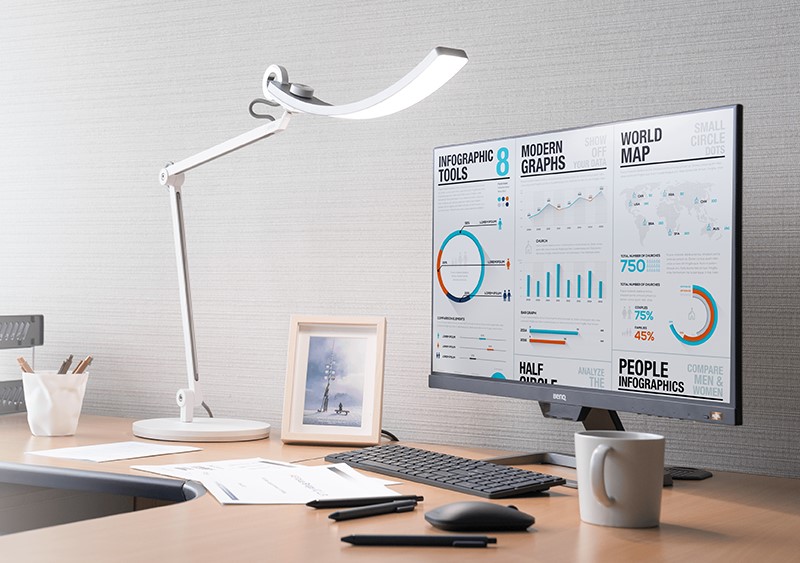 工作读书用的护眼台灯 BenQ e-Reading LED Desk Lamp with Swing Arm