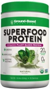 最佳有机食物蛋白粉 Ground-Based Nutrition Certified Organic Superfood Protein Power
