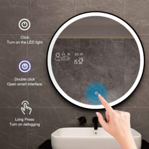 最佳壁挂式智能浴室镜 BYECOLD Vanity Lighted Makeup Mirror Smart Bathroom Mirror