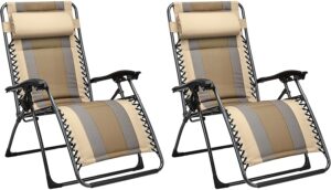 零重力休闲沙滩椅 Outdoor Padded Zero Gravity Lounge Beach Chair