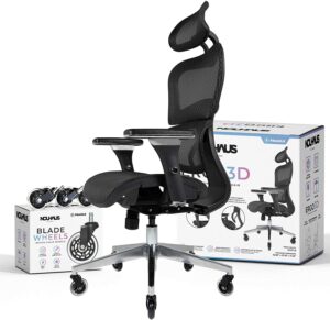 带3D 可调扶手3D腰部支撑的人体工学办公椅推荐 NOUHAUS Ergo3D Ergonomic Office Chair