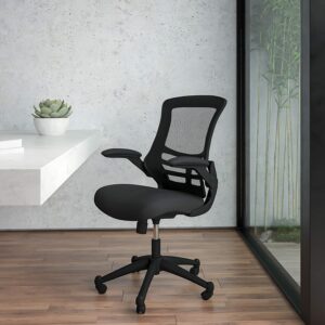 广受好评的一款中背网椅 Flash Furniture Mid-Back Black Mesh Swivel Ergonomic Task Office Chair