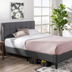 美国床架推荐 ZINUS Lottie Upholstered Platform Bed Frame
