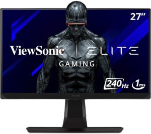 ViewSonic ELITE XG270 27 英寸 1080p游戏显示器 ViewSonic ELITE XG270 27 Inch 1080p 1ms 240Hz IPS G-SYNC Compatible Gaming Monitor