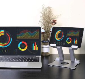 坚固、可调节视线水平的 iPad 桌面支架 Tablet Stand,KABCON Adjustable Aluminum Tablets(7-13.5 inch) Holder for iPad