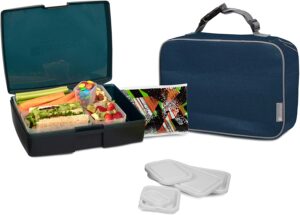最佳多合一Bentology 儿童午餐袋和餐盒套装 Bentology Lunch Bag and Box Set for Kids 