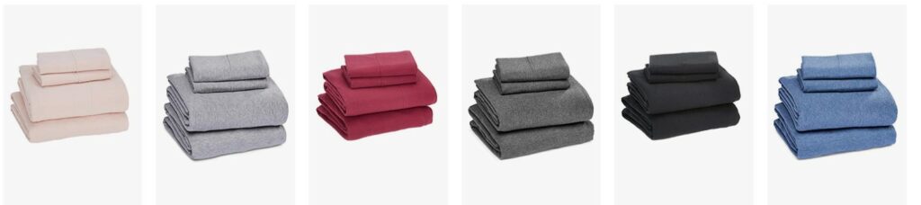 Up to 15% Off Amazon Basics Cotton Jersey Bedding 床上用品促销