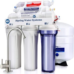 七段净化力iSpring RCC7AK, NSF Certified, 6-Stage Reverse Osmosis System Under Sink