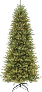 人造圣诞树Puleo International 9 Foot Pre-Lit Slim Fraser Fir Artificial Christmas Tree