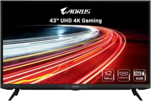 适用于PS5的最佳大型4K游戏显示器 AORUS FV43U 43寸 144Hz 2160p Gaming Monitor