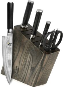 最佳日本经典刀具套装：Shun Classic 6-piece Slim Knife Block Set