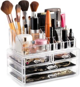 透明化妆品收纳架 Clear Cosmetic Storage Organizer 