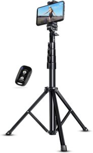 UBeesize 5 可扩展三脚架支架，带蓝牙遥控器，适用于 iPhone Android 手机 UBeesize 51 Extendable Tripod Stand with Bluetooth Remote