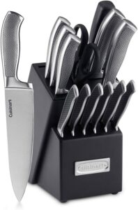 最佳全不锈钢刀具：Cuisinart C77SS-15P Graphix Collection 15-Piece Cutlery Knife Block Set