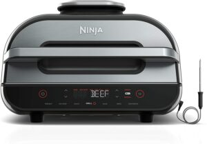 最佳烧烤 Ninja 空气炸锅 Ninja FG551 Foodi Smart XL 6-in-1 Indoor Grill with 4-Quart Air Fryer
