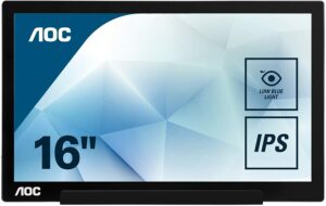 适用于 MacBook 的最佳便携式显示器 (USB-C) AOC I1601FWUX 15.6INCH USB-C powered portable monitor