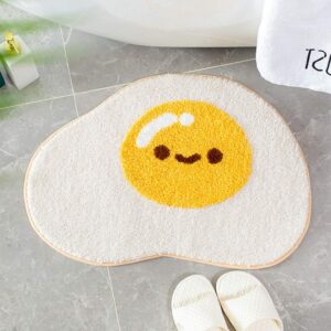 一个可爱的、毛茸茸的蛋浴垫 Cute Bath Mat Soft Shower Rug