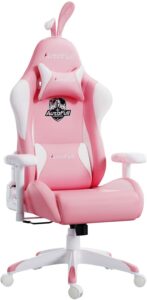 粉色电竞椅 AutoFull Pink Gaming PU Leather High Back Ergonomic Racing Chair