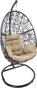 户外吊椅阅读椅：Luckyberry Egg Chair Outdoor Indoor Wicker Tear Drop Hanging Chair