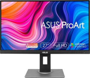 预算最好但色彩准确的 MacBook Pro 显示器 ASUS ProArt Display PA278QV 显示器
