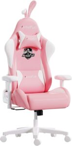 AutoFull粉色电竞椅 ：AutoFull Pink Bunny Gaming Chair